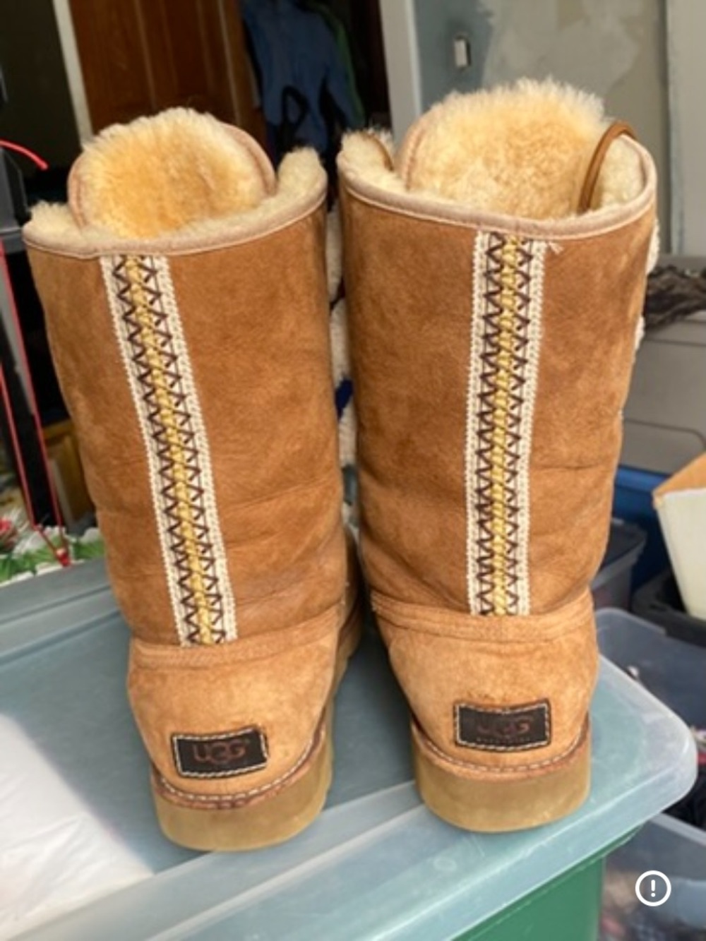 Women's UGG Australia #3219 Shanleigh Sheepskin Boots Suede Mid Calf SZ 10